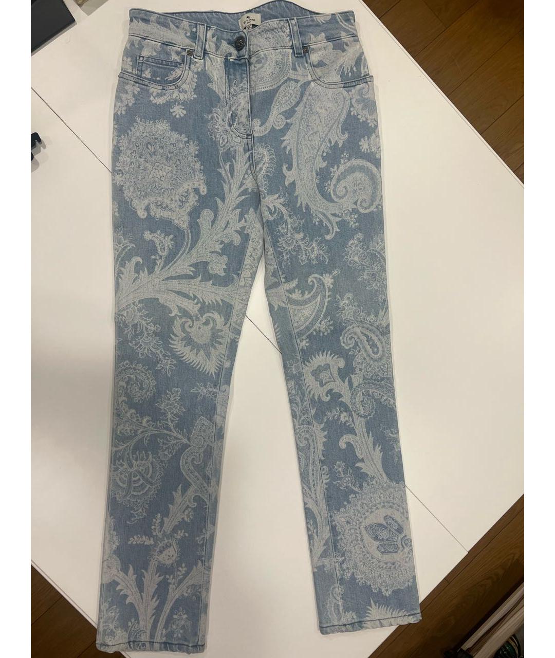 ETRO Голубые хлопковые джинсы слим, фото 6