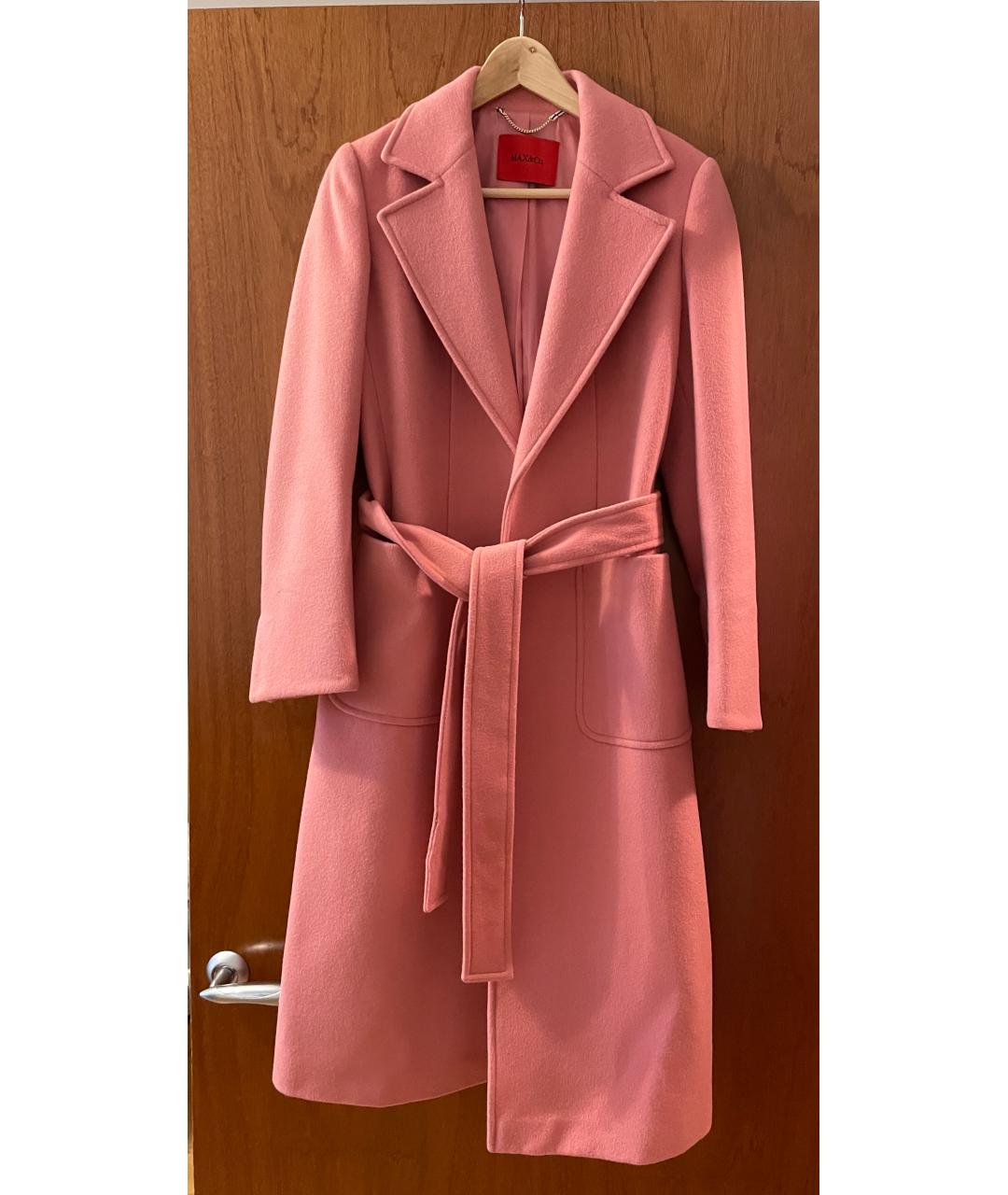MAX&CO Розовое шерстяное пальто, фото 8