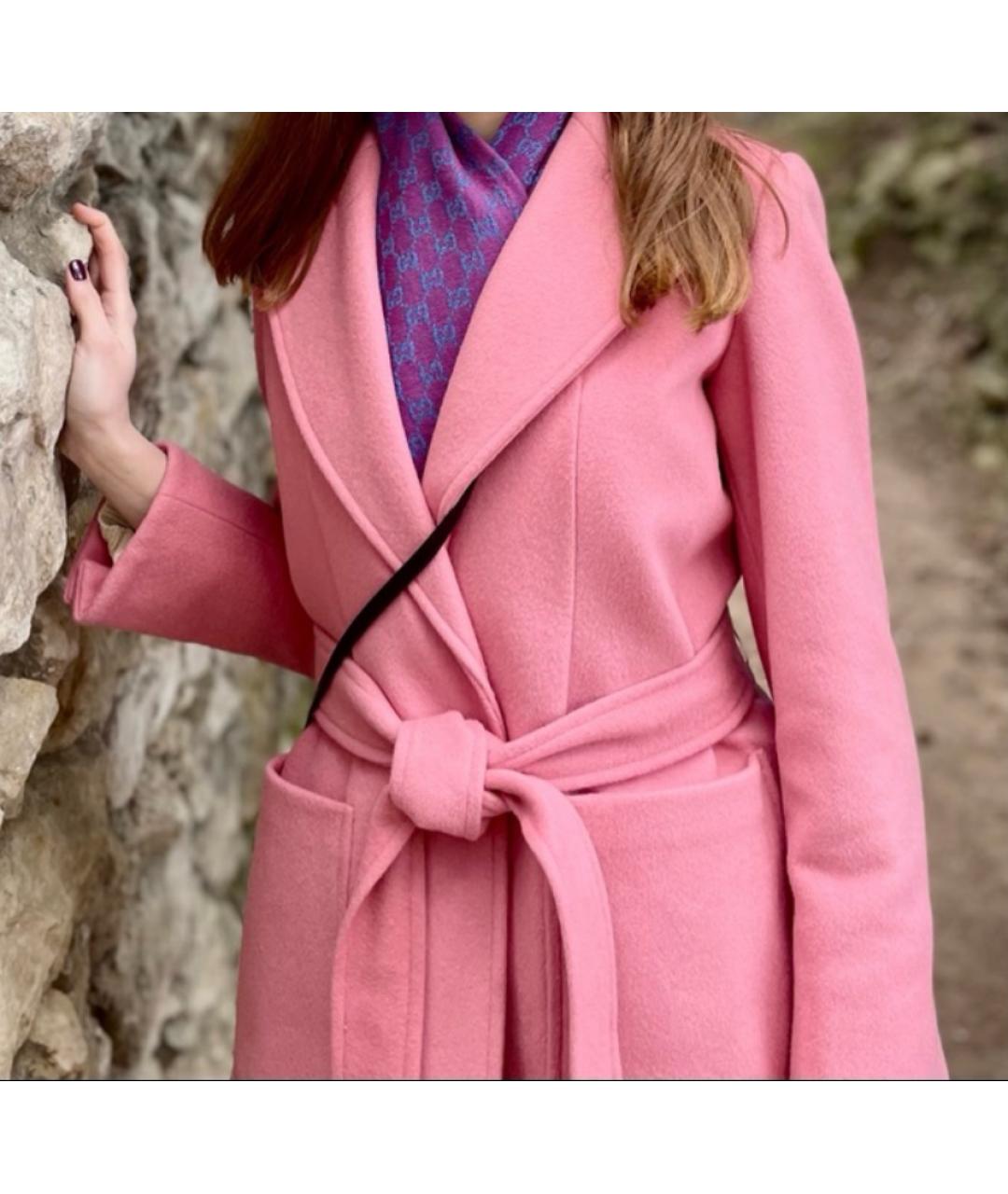 MAX&CO Розовое шерстяное пальто, фото 7
