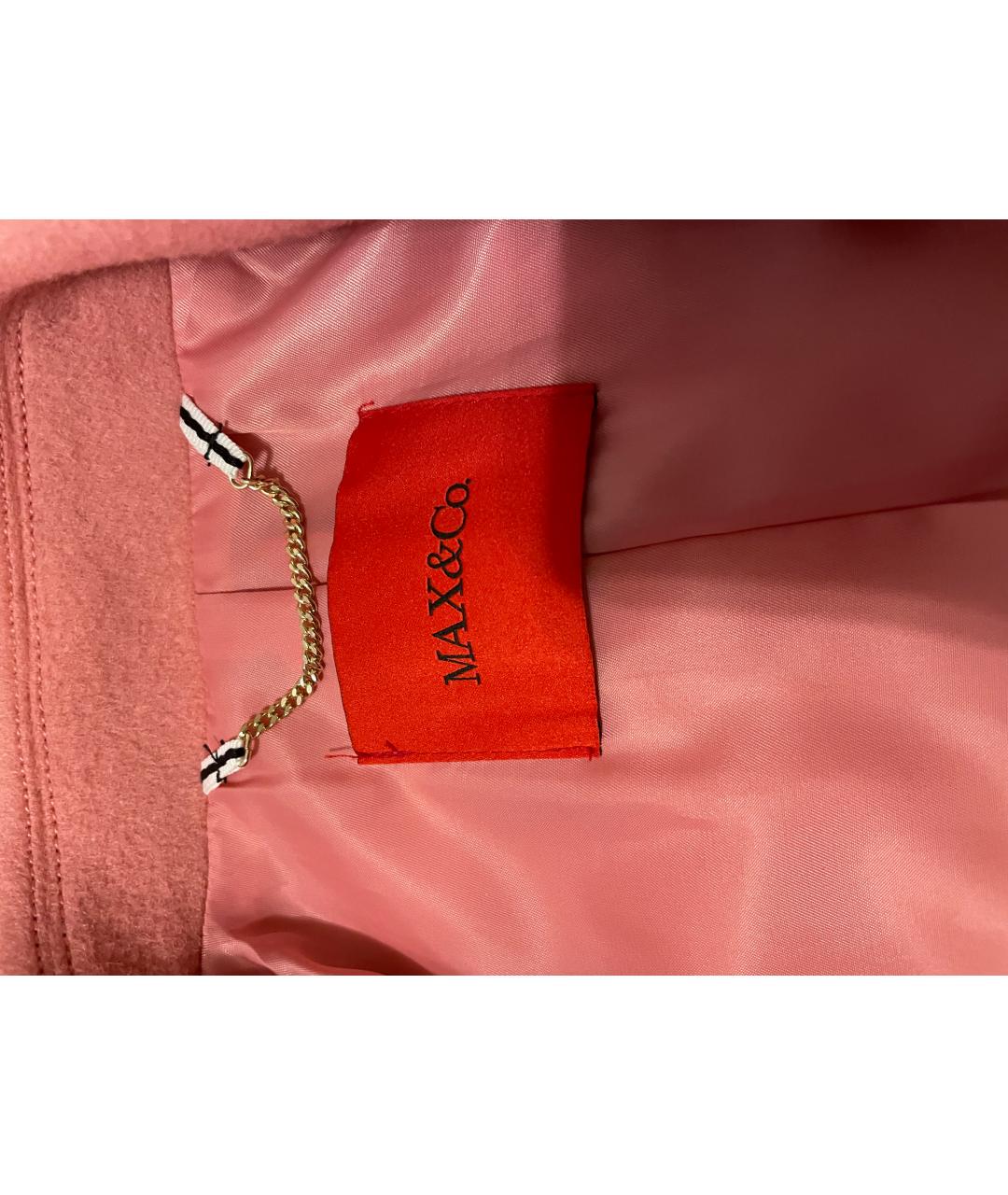 MAX&CO Розовое шерстяное пальто, фото 3