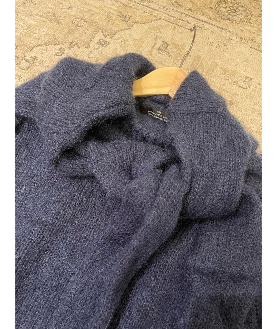 ROKH Темно-синий шерстяной джемпер / свитер, фото 3