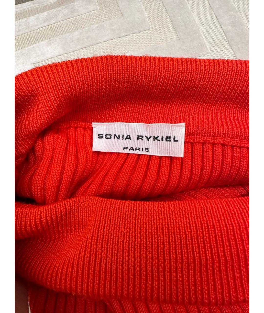 SONIA RYKIEL Красная шерстяная юбка миди, фото 3