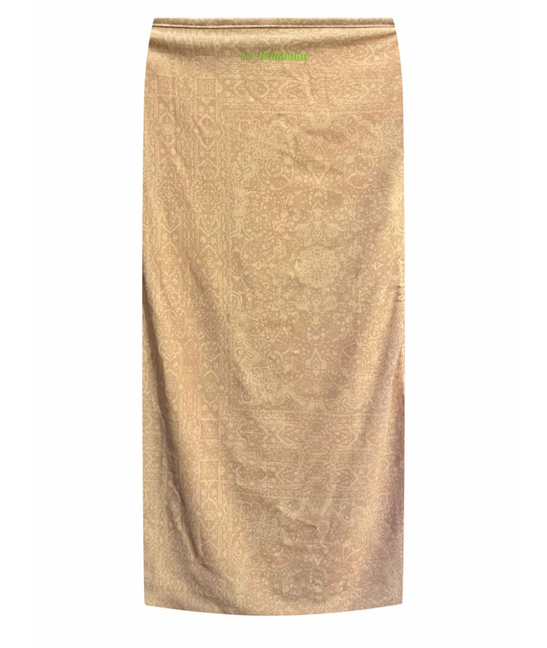 LES BENJAMINS Коралловое хлопко-эластановое платье, фото 1