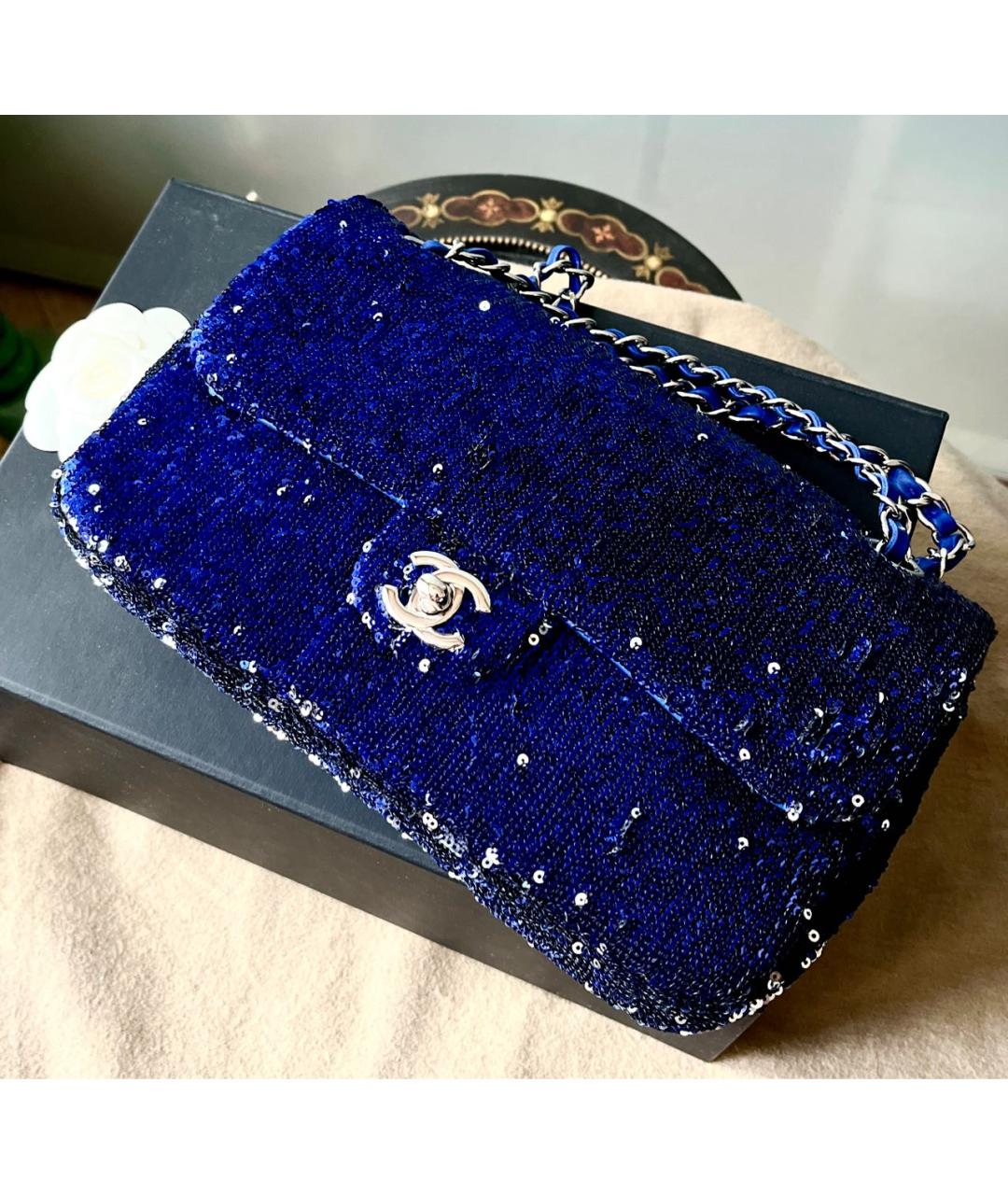 CHANEL Синяя сумка через плечо, фото 7