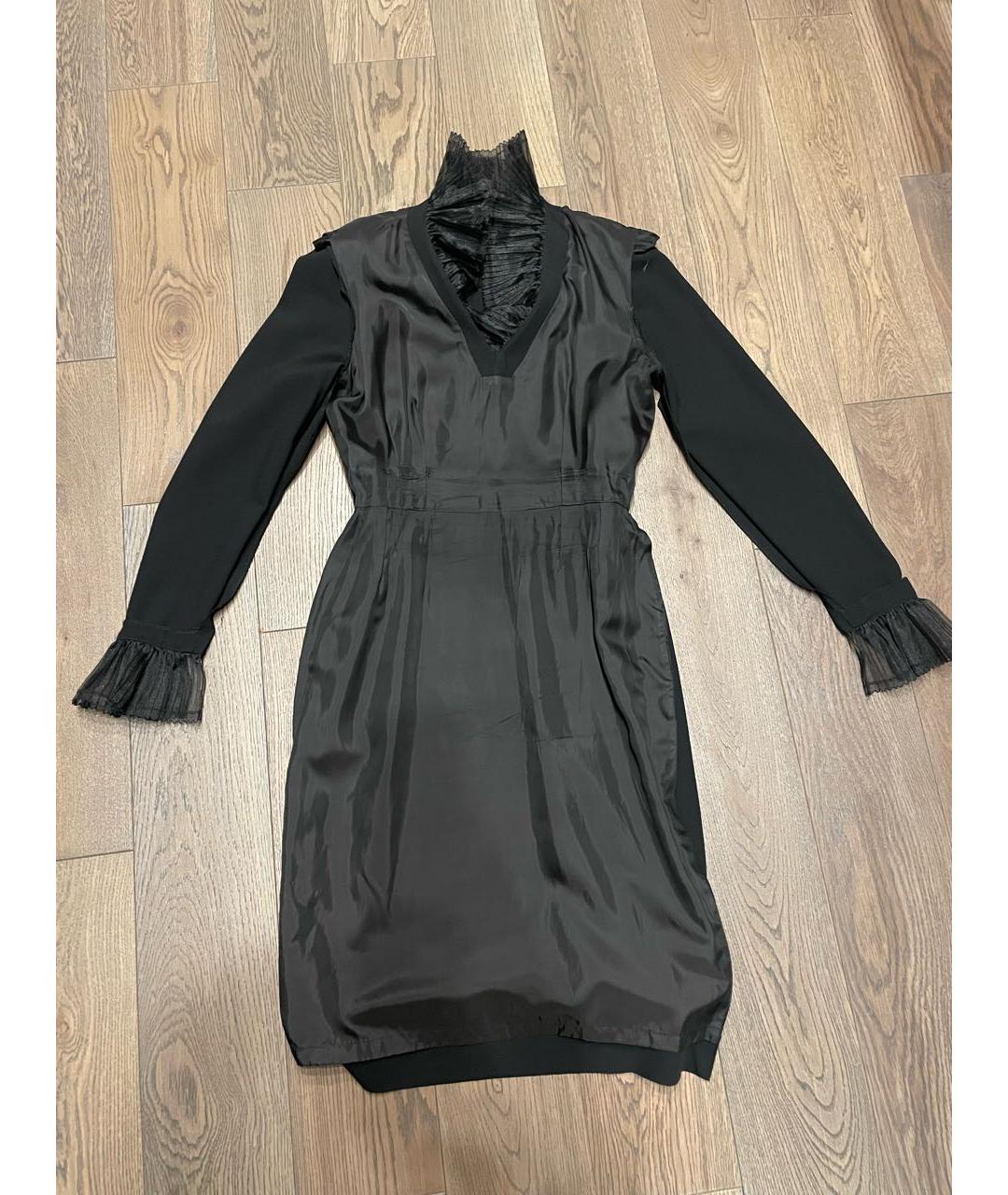 GUY LAROCHE Черное шерстяное коктейльное платье, фото 6