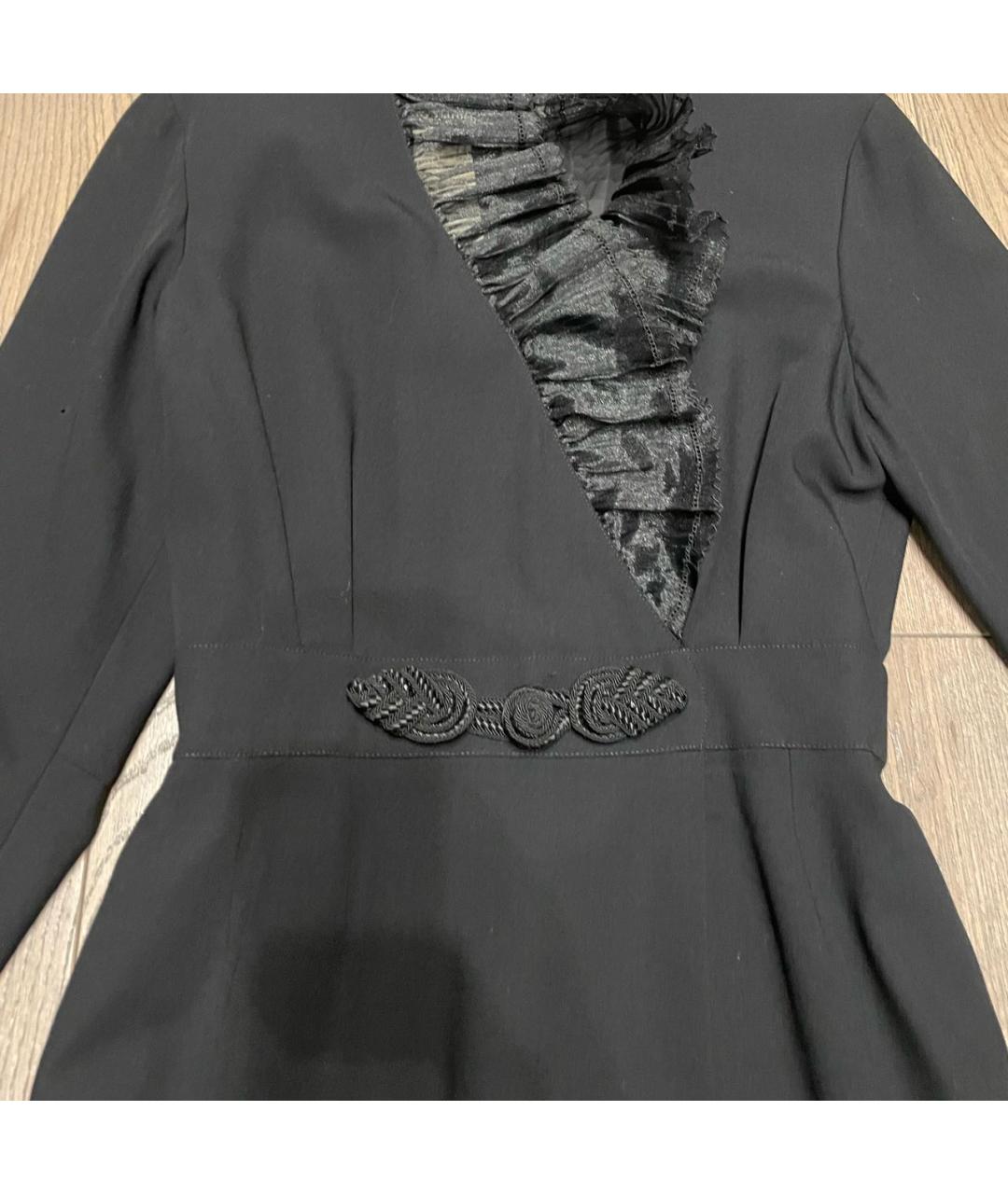 GUY LAROCHE Черное шерстяное коктейльное платье, фото 4