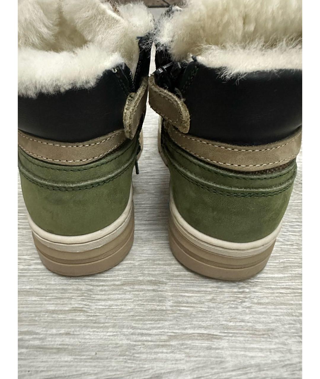 WALKEY Зеленые кожаные ботинки, фото 4