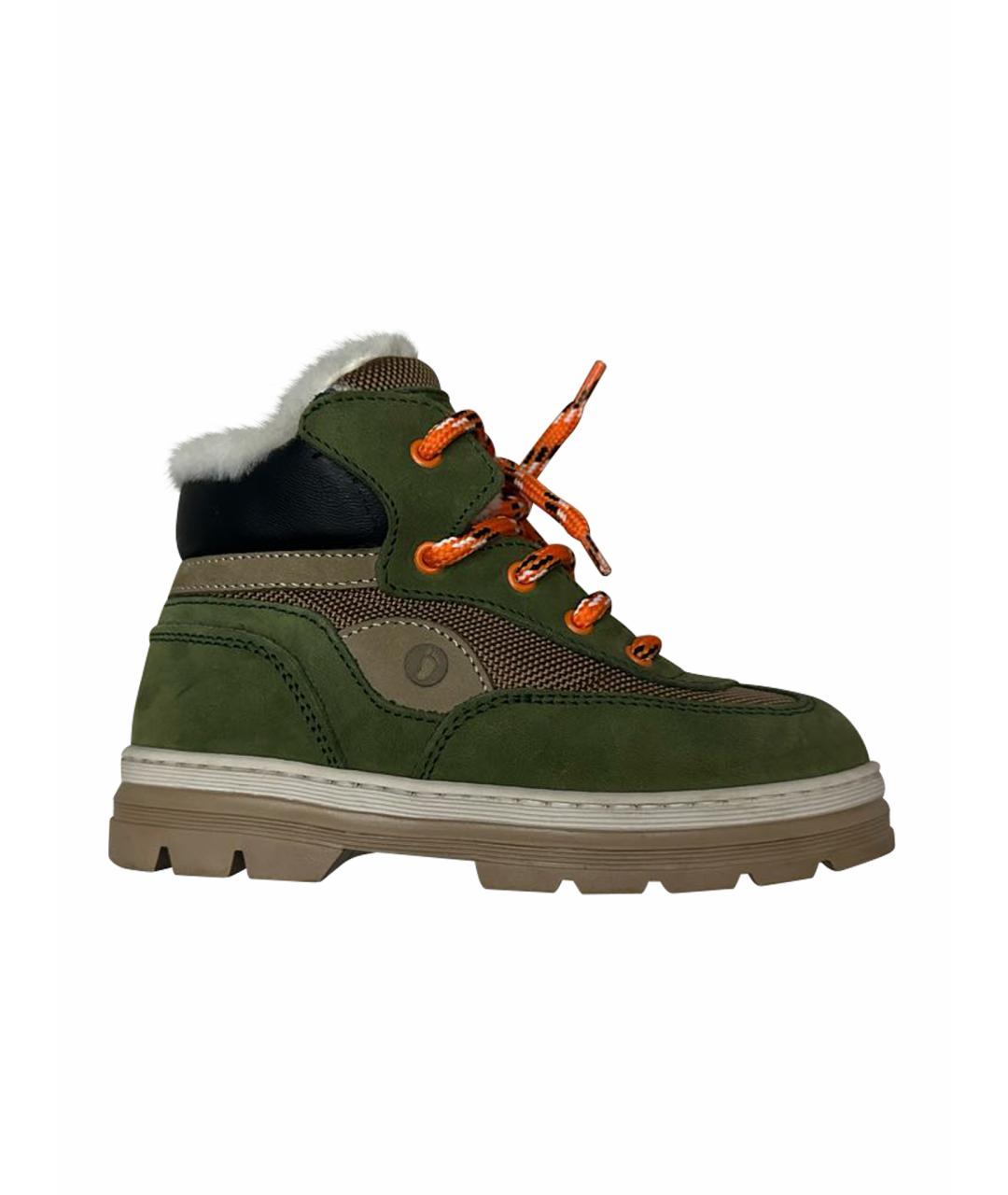 WALKEY Зеленые кожаные ботинки, фото 1