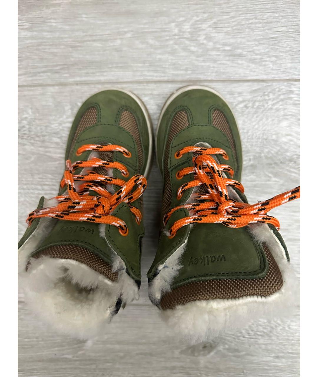 WALKEY Зеленые кожаные ботинки, фото 3