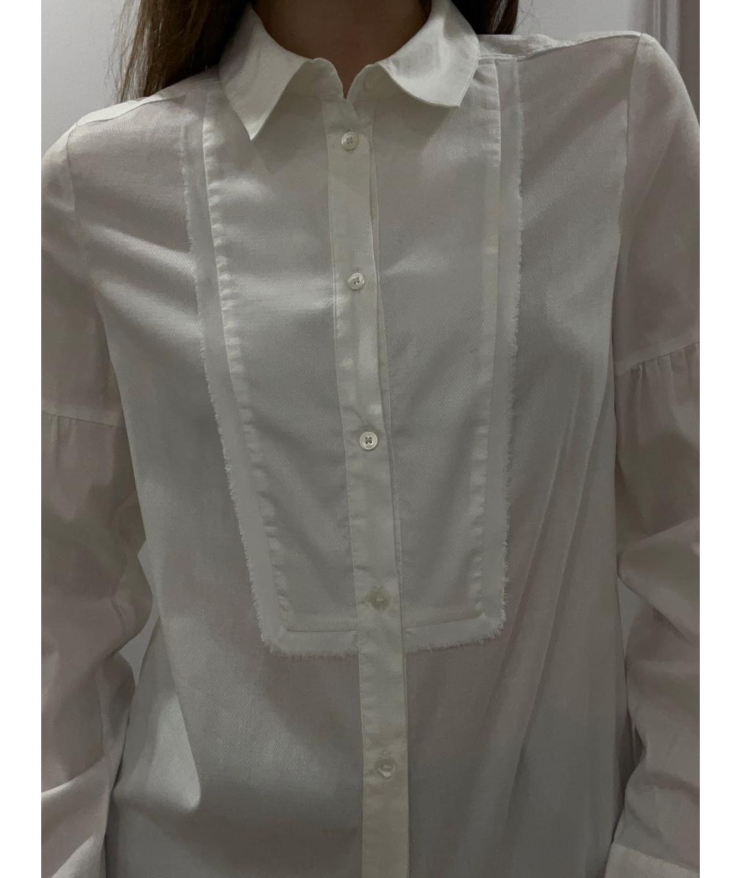 MAX&CO Белая хлопко-эластановая рубашка, фото 3