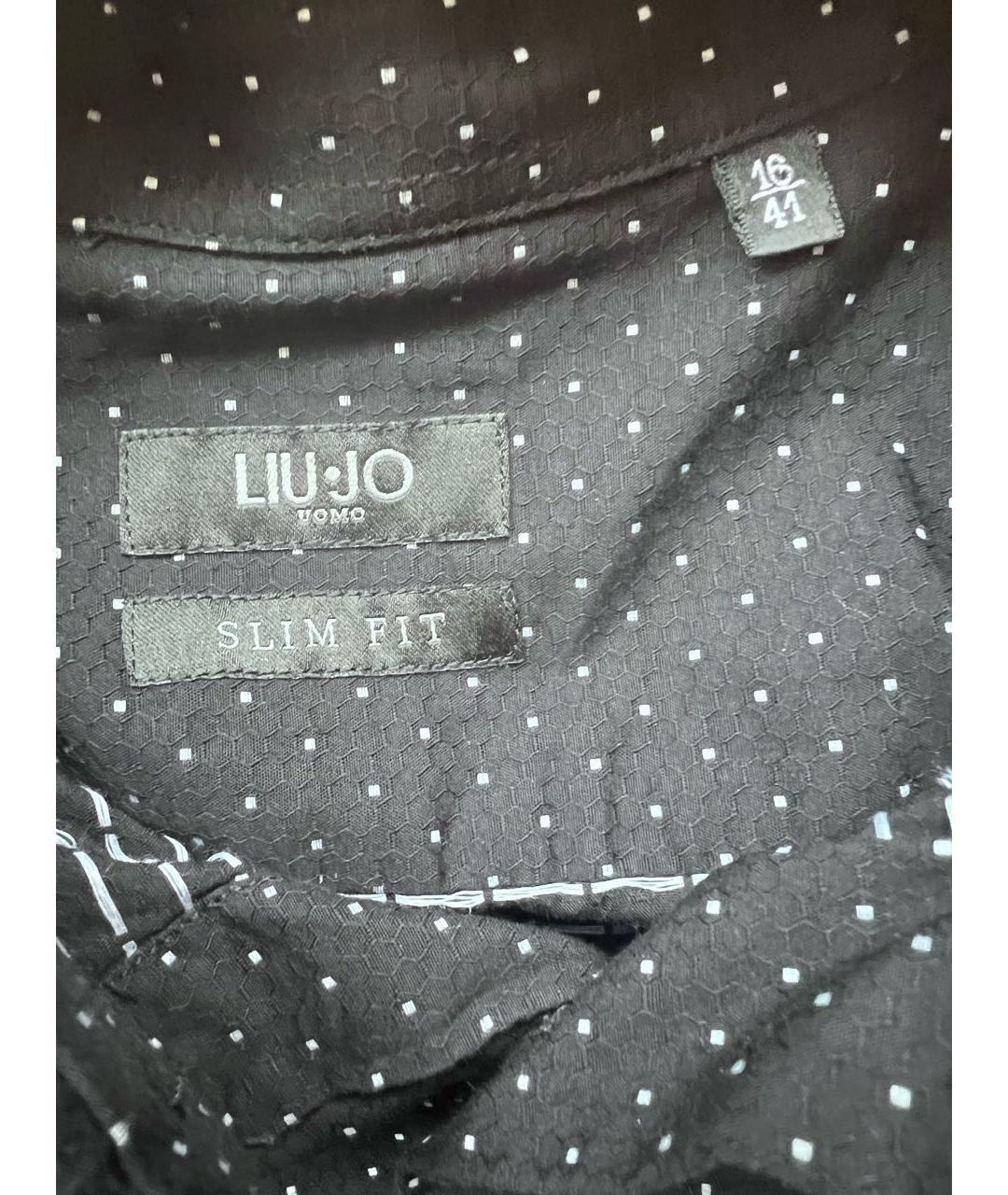 LIU JO Черная хлопковая кэжуал рубашка, фото 3