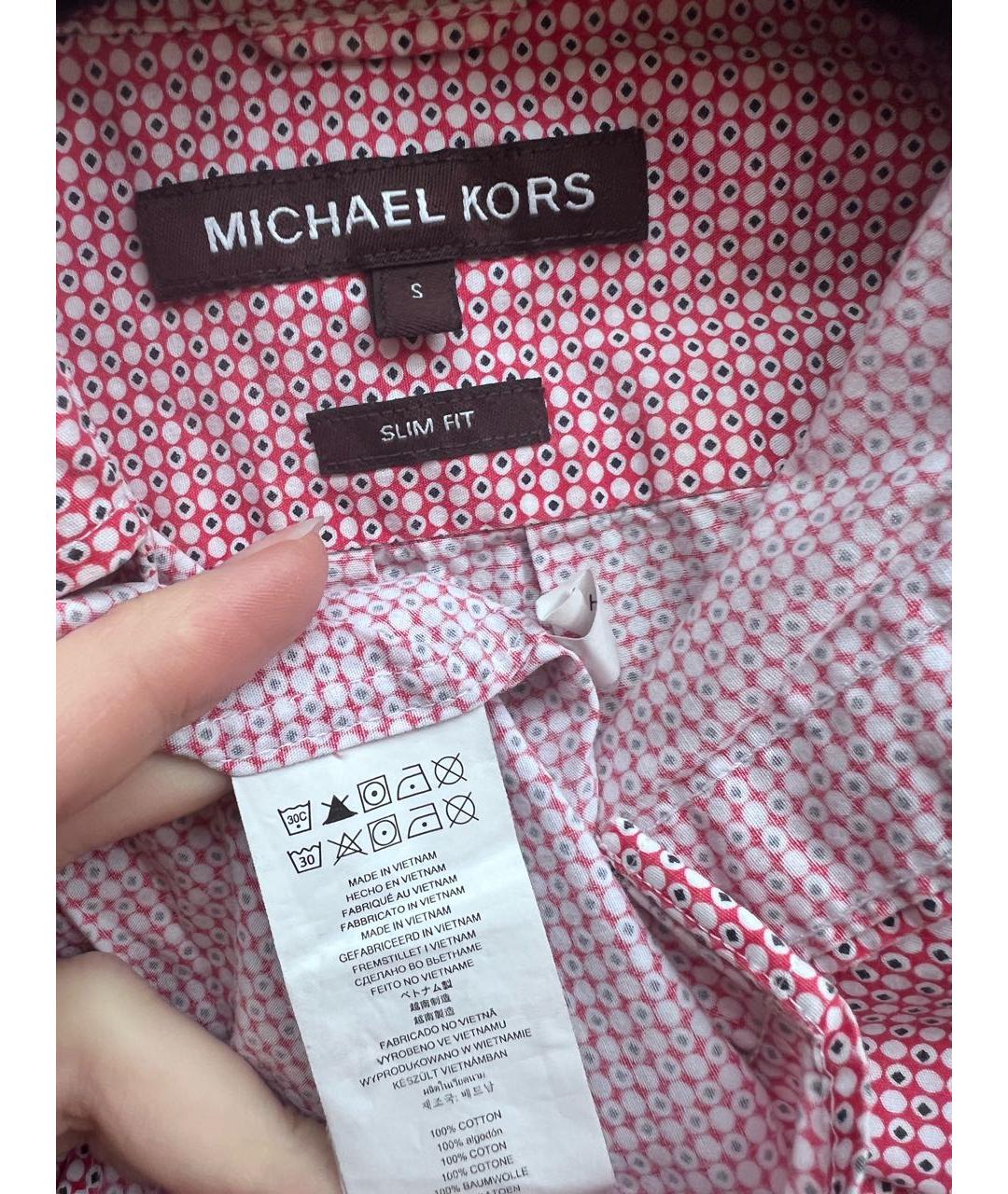 MICHAEL KORS Розовая хлопковая рубашка, фото 3