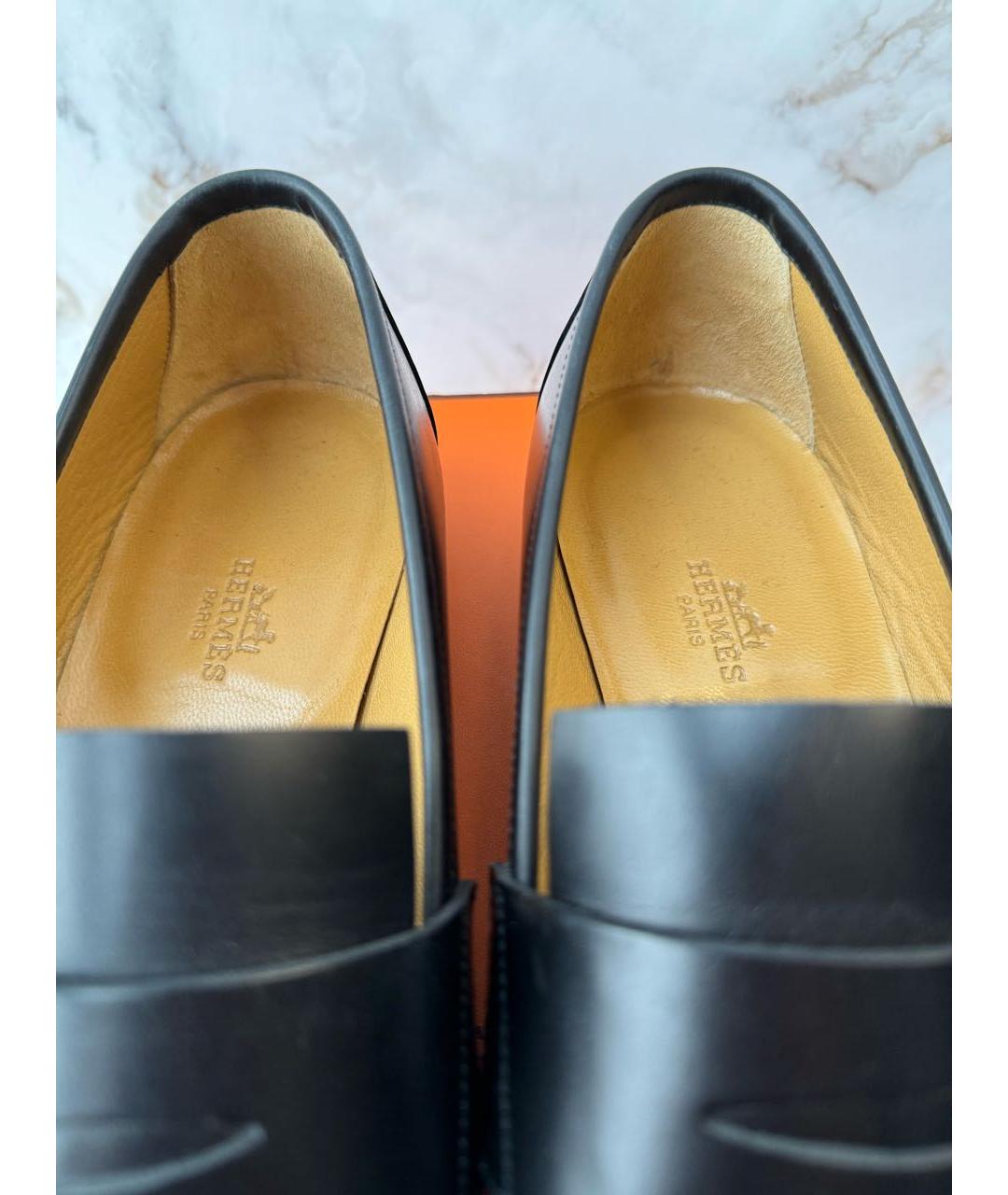 HERMES PRE-OWNED Черные кожаные высокие ботинки, фото 5