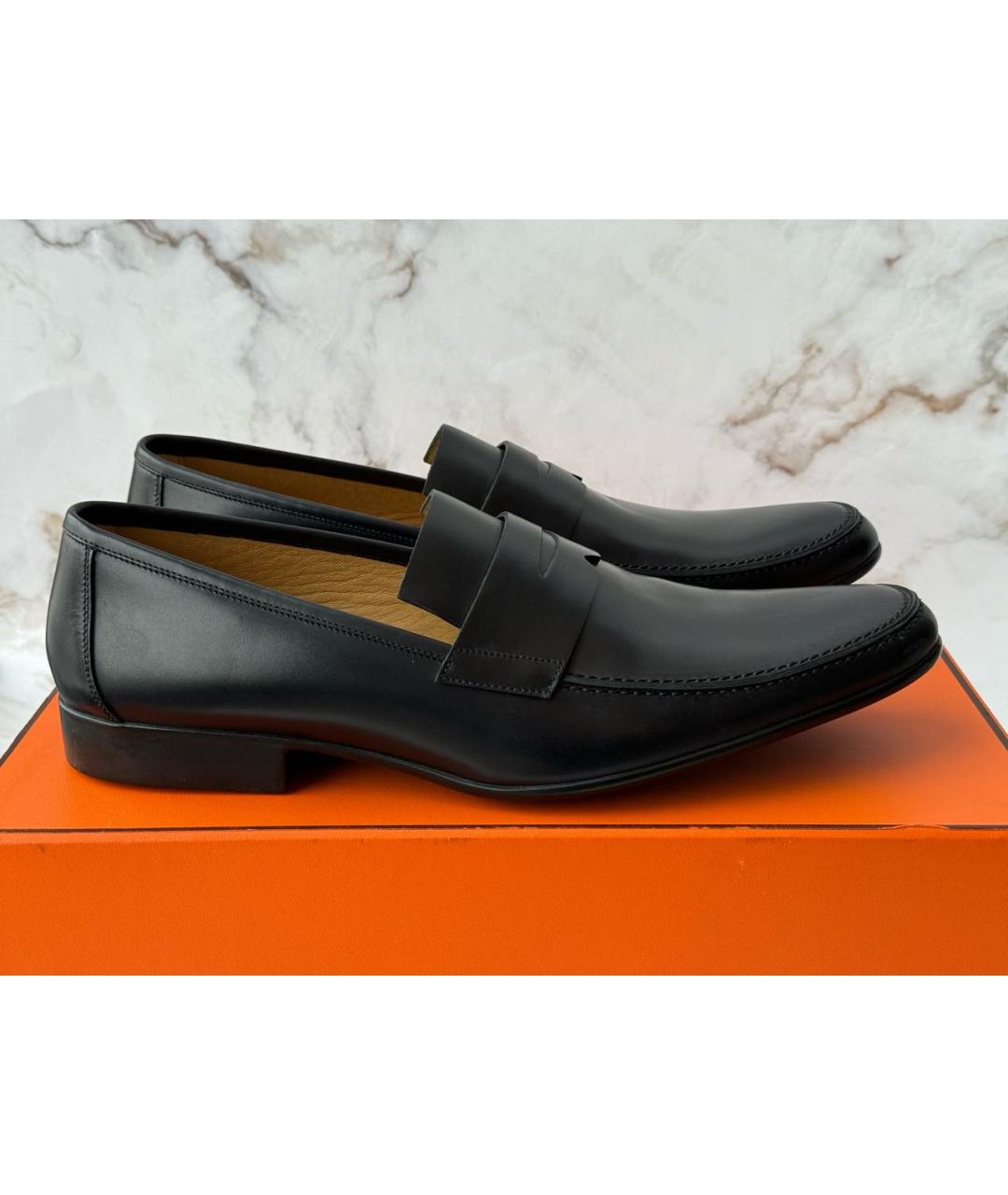 HERMES PRE-OWNED Черные кожаные высокие ботинки, фото 9