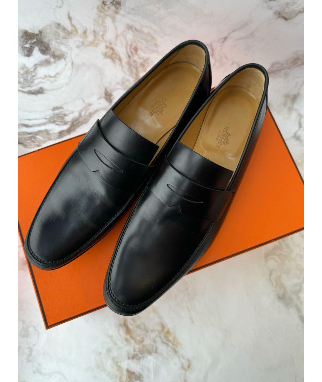HERMES PRE-OWNED Черные кожаные высокие ботинки, фото 7