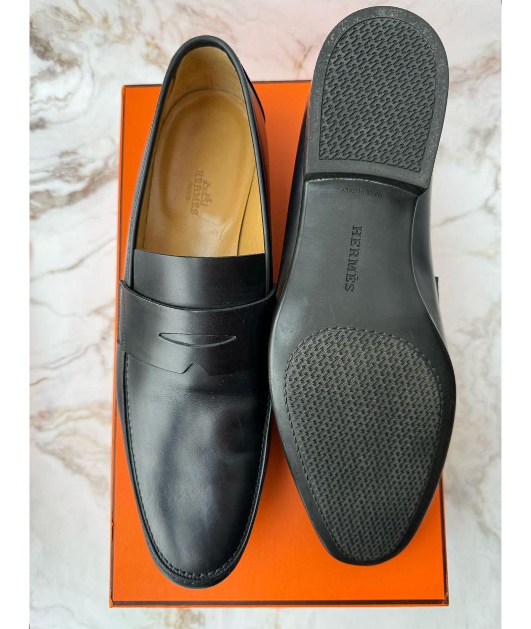 HERMES PRE-OWNED Черные кожаные высокие ботинки, фото 8