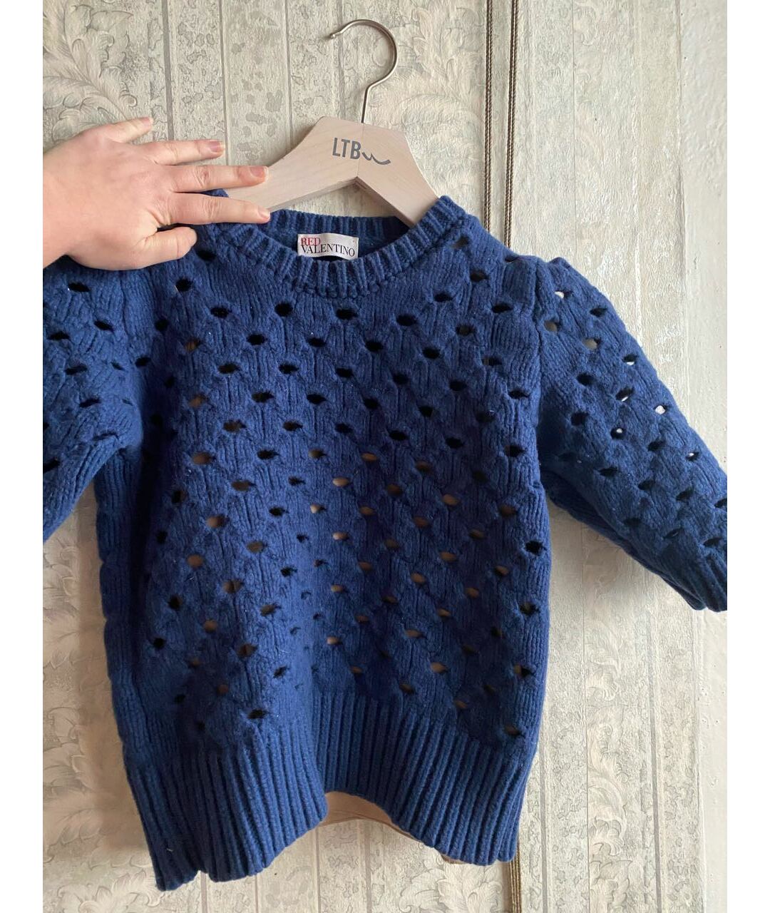 RED VALENTINO Синий полиэстеровый джемпер / свитер, фото 2