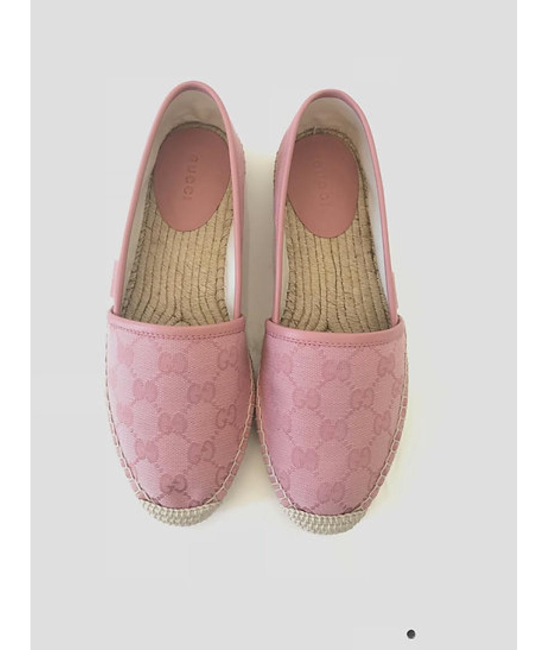 GUCCI Розовые текстильные эспадрильи, фото 2