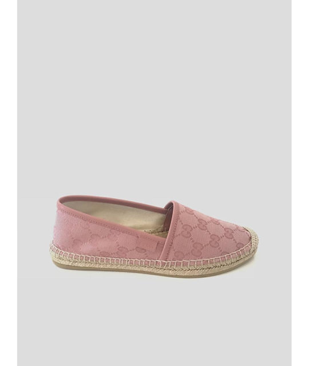 GUCCI Розовые текстильные эспадрильи, фото 6