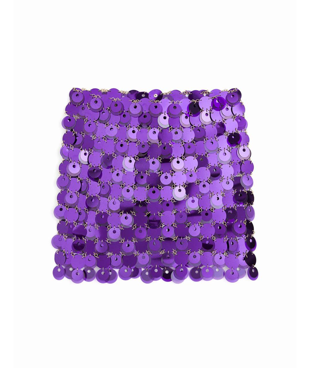 PACO RABANNE Фиолетовая юбка мини, фото 5