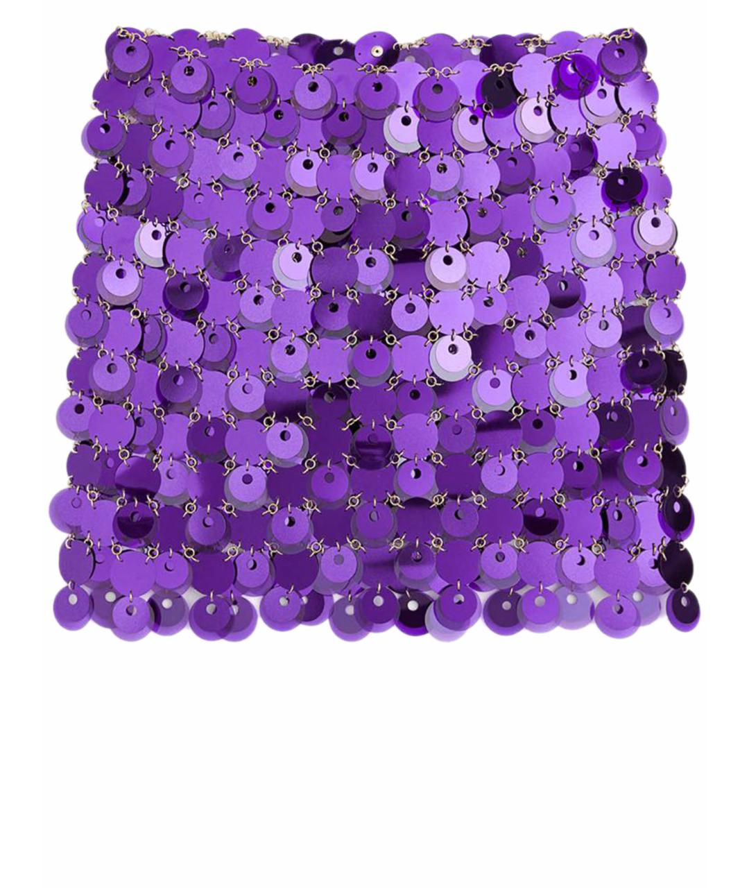 PACO RABANNE Фиолетовая юбка мини, фото 1