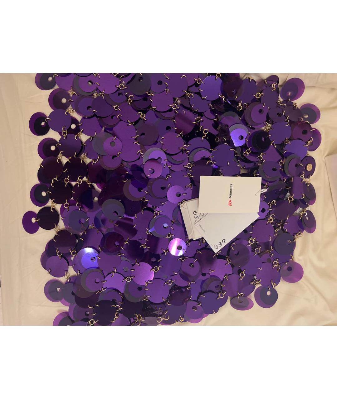 PACO RABANNE Фиолетовая юбка мини, фото 3