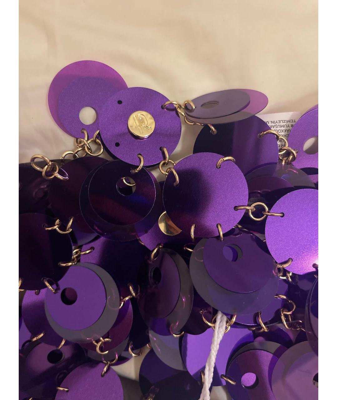 PACO RABANNE Фиолетовая юбка мини, фото 4