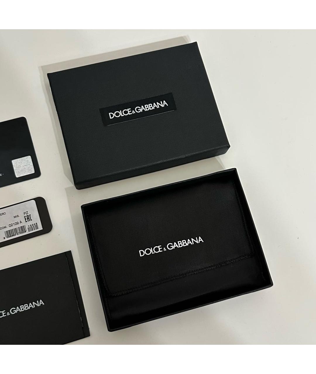 DOLCE&GABBANA Черный кожаный кардхолдер, фото 7
