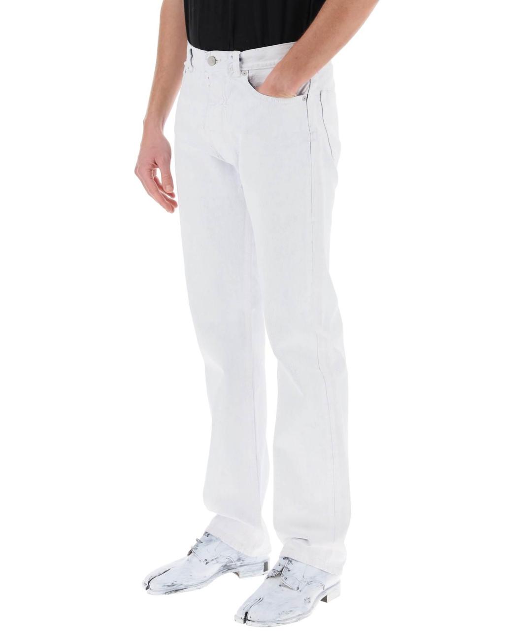 MAISON MARGIELA Белые прямые джинсы, фото 6