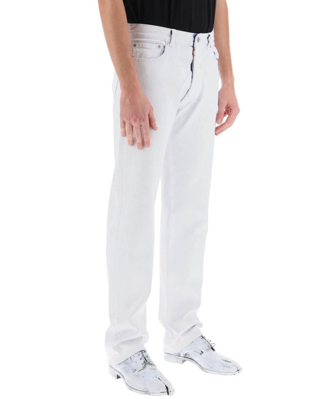 MAISON MARGIELA Белые прямые джинсы, фото 4
