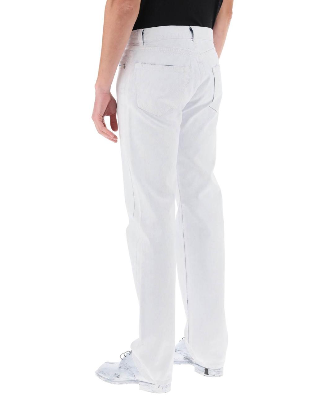 MAISON MARGIELA Белые прямые джинсы, фото 5