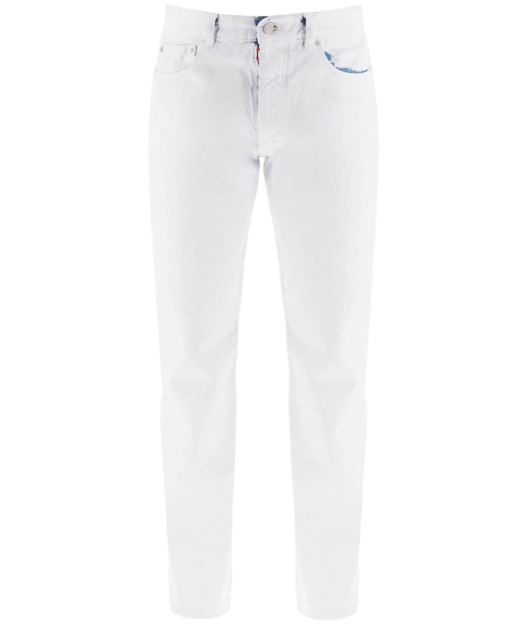 MAISON MARGIELA Белые прямые джинсы, фото 1