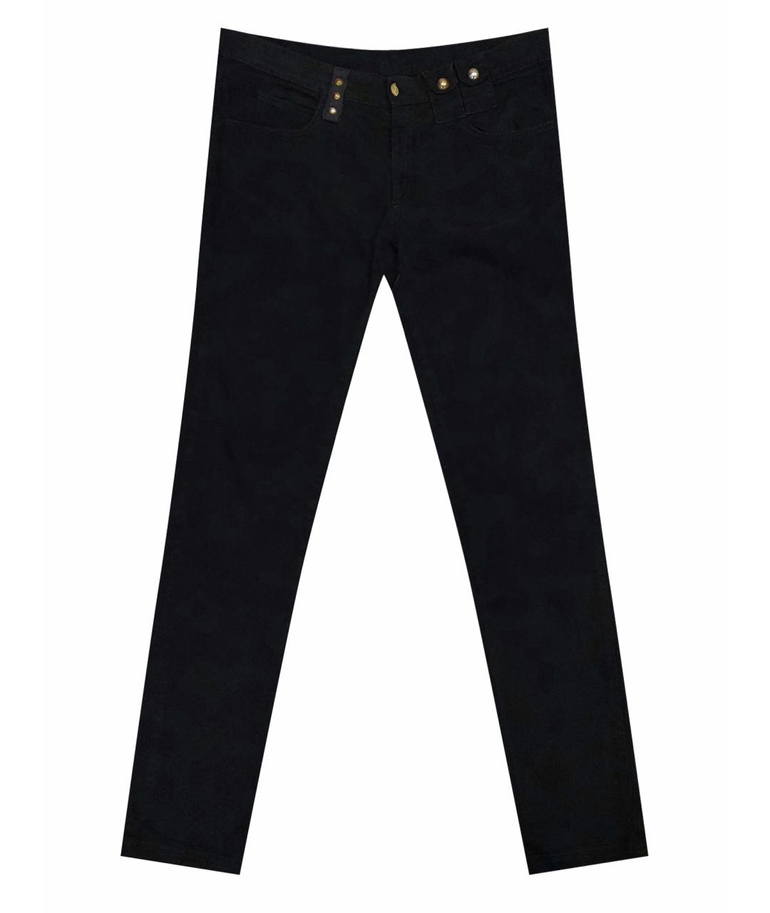 FRANKIE MORELLO Черные хлопко-эластановые прямые джинсы, фото 1