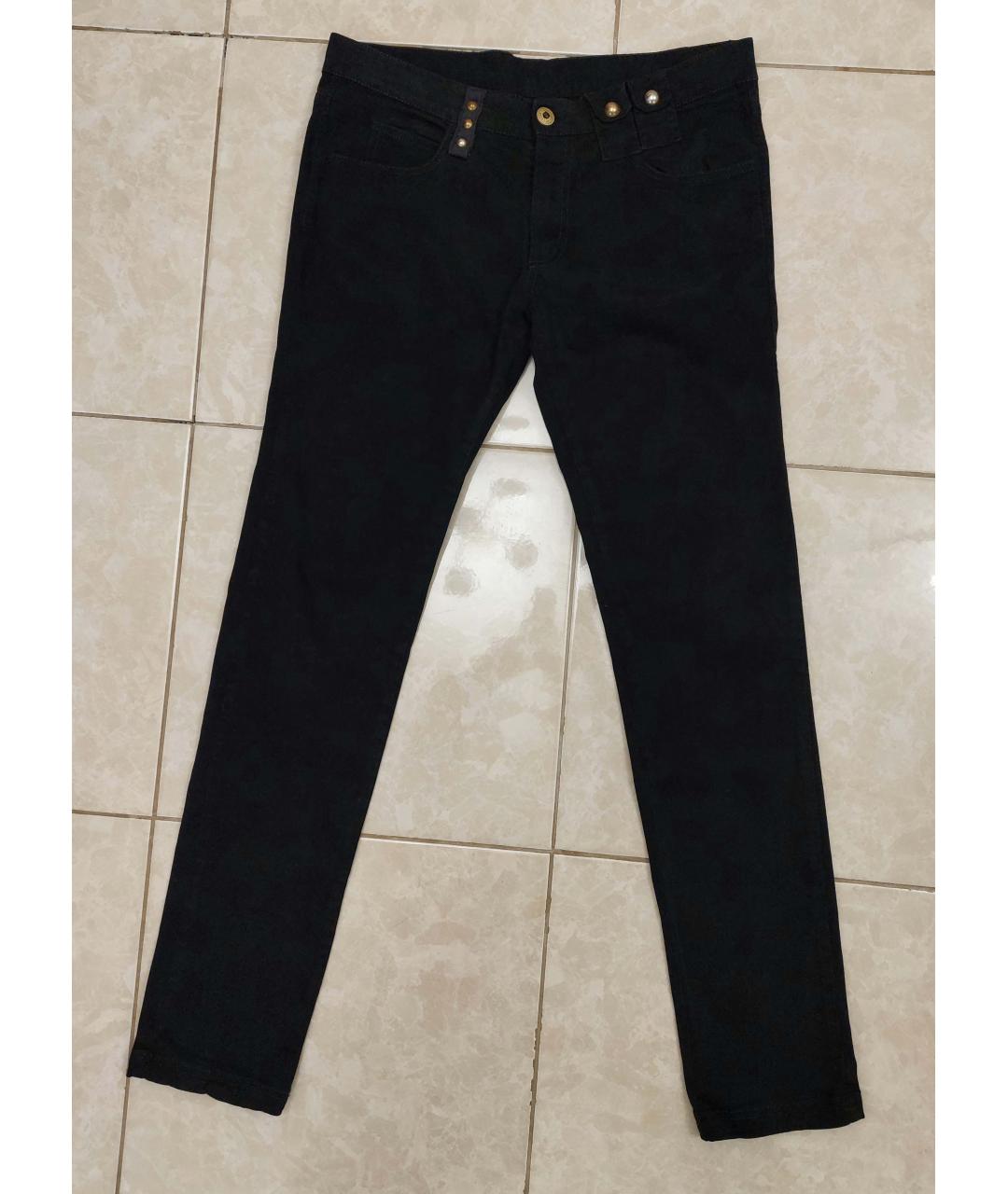 FRANKIE MORELLO Черные хлопко-эластановые прямые джинсы, фото 7