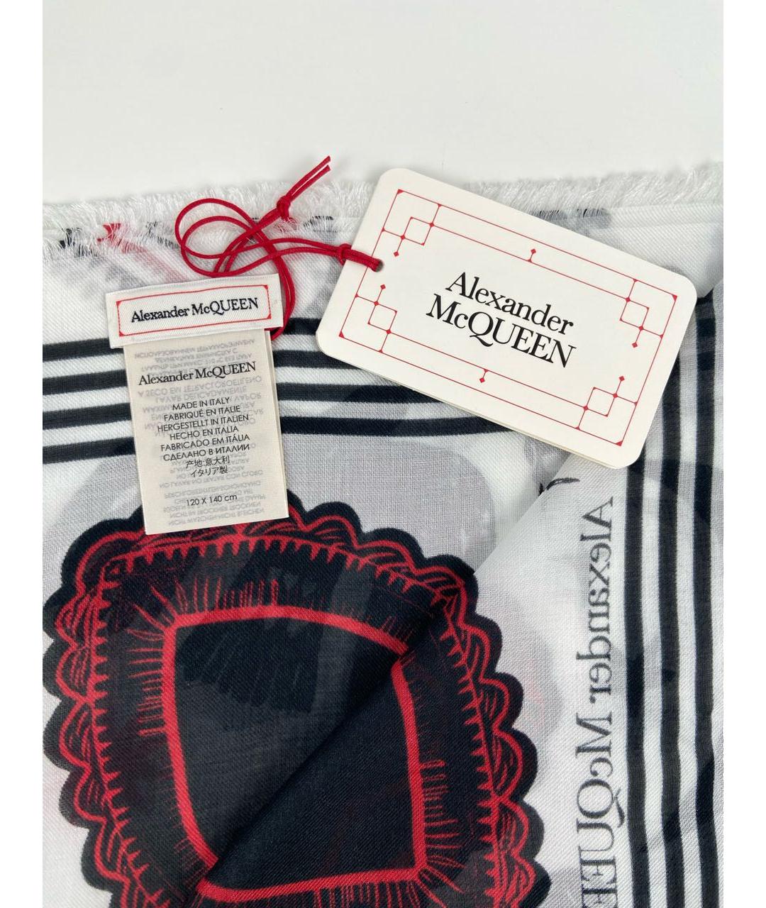 ALEXANDER MCQUEEN Белый платок, фото 2