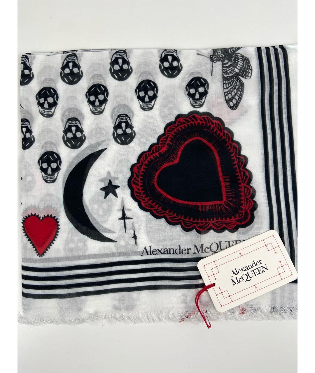 ALEXANDER MCQUEEN Белый платок, фото 4