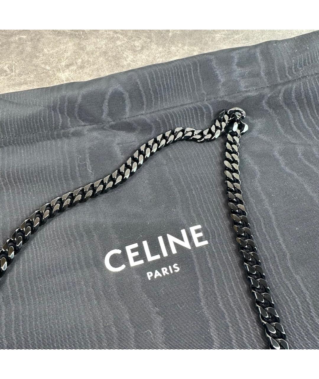 CELINE Черная кожаная сумка через плечо, фото 7