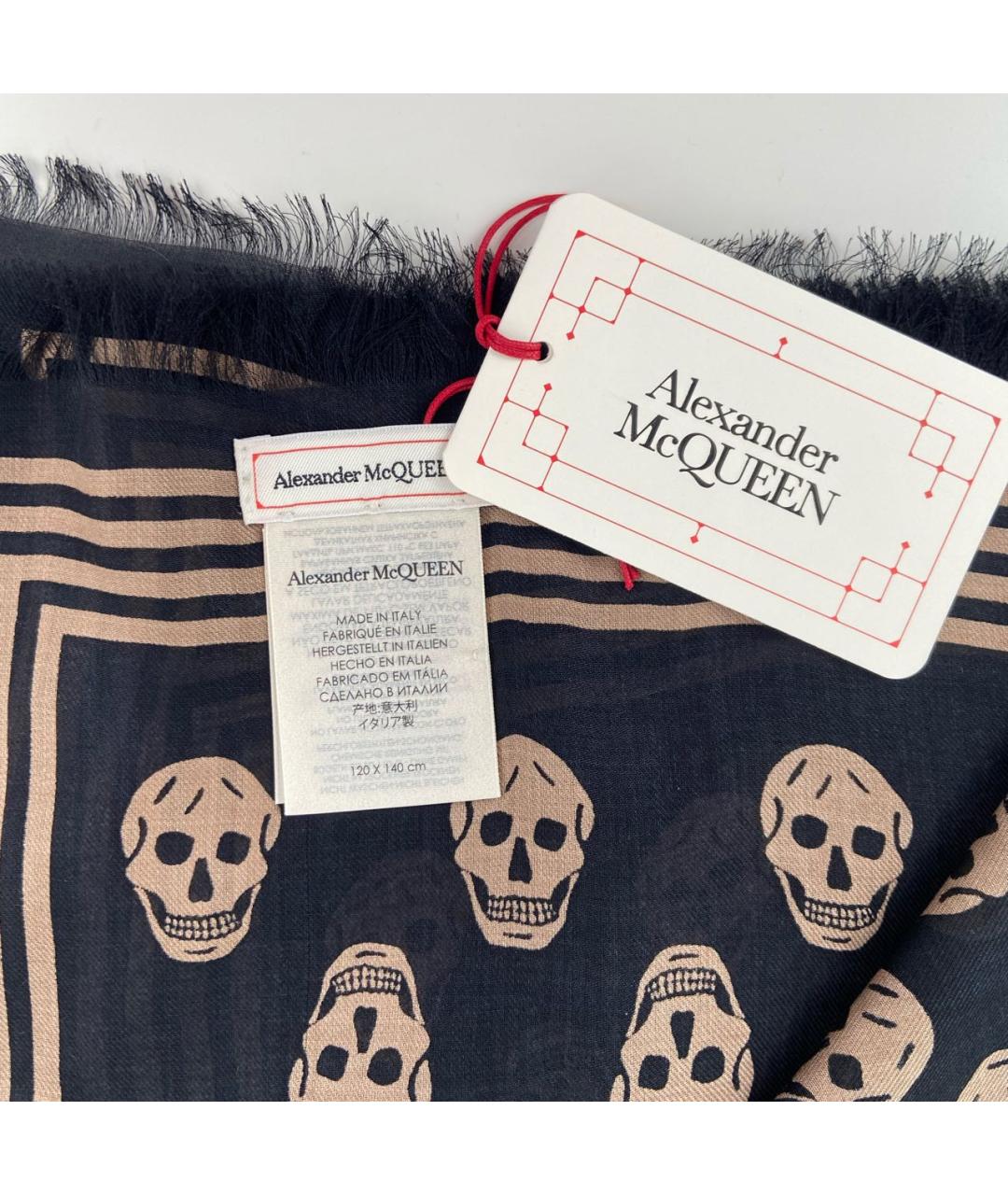 ALEXANDER MCQUEEN Черный платок, фото 2