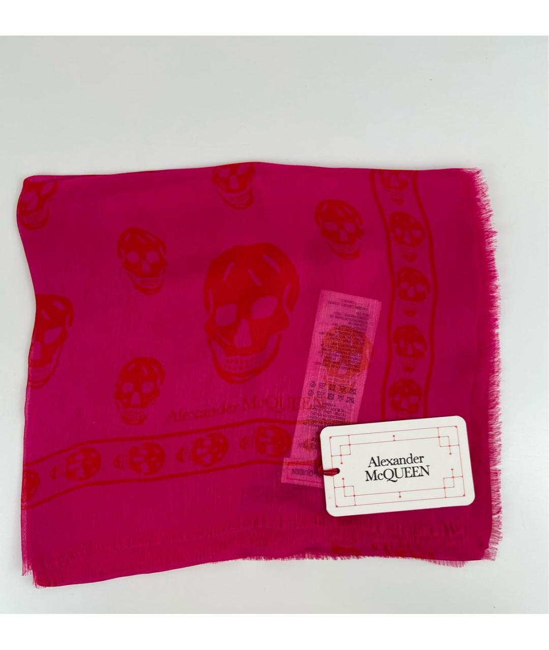 ALEXANDER MCQUEEN Розовый платок, фото 5