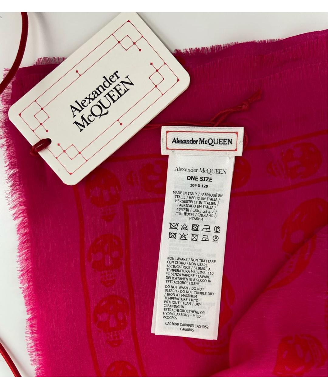 ALEXANDER MCQUEEN Розовый платок, фото 2