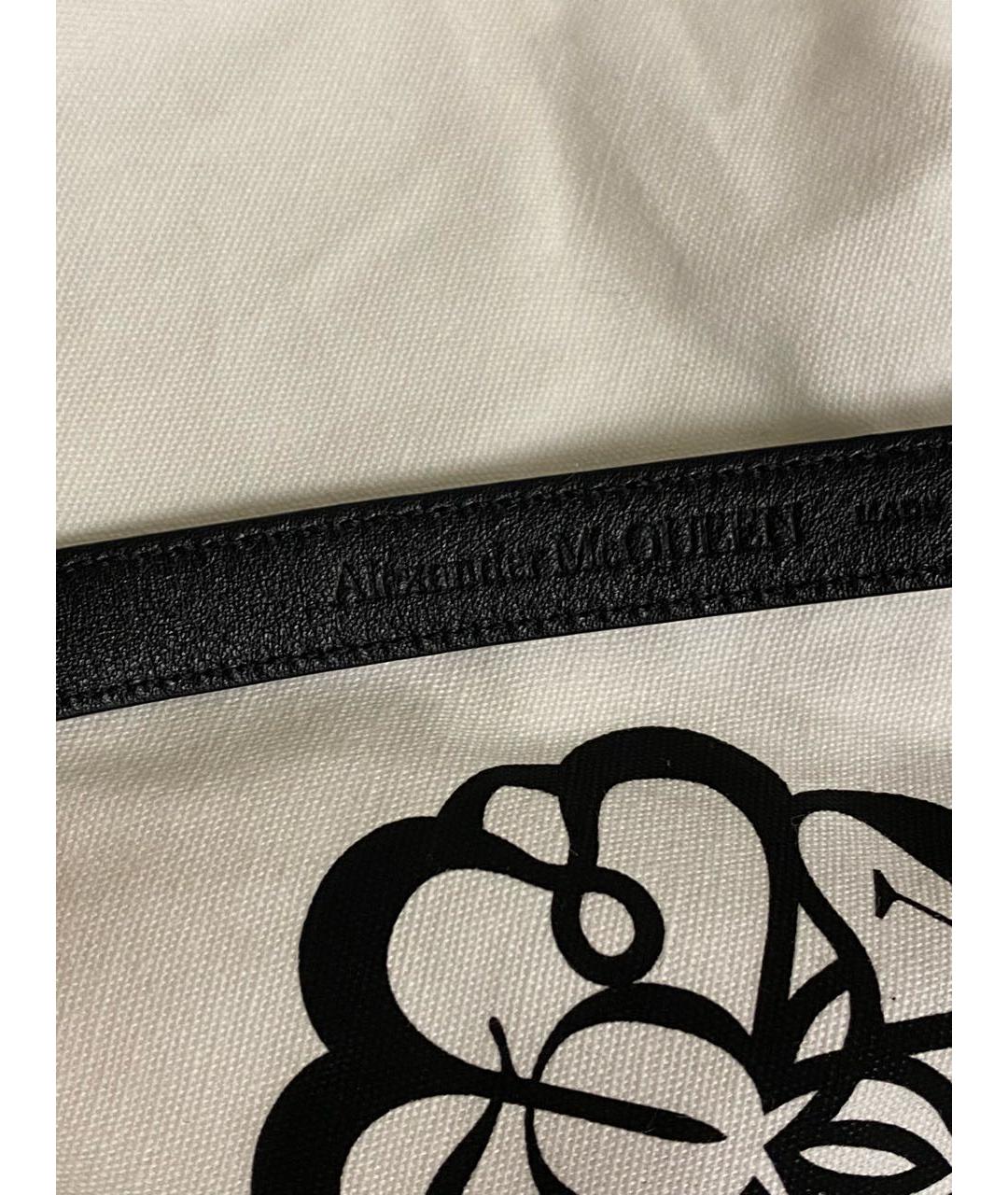 ALEXANDER MCQUEEN Черный кожаный ремень, фото 4