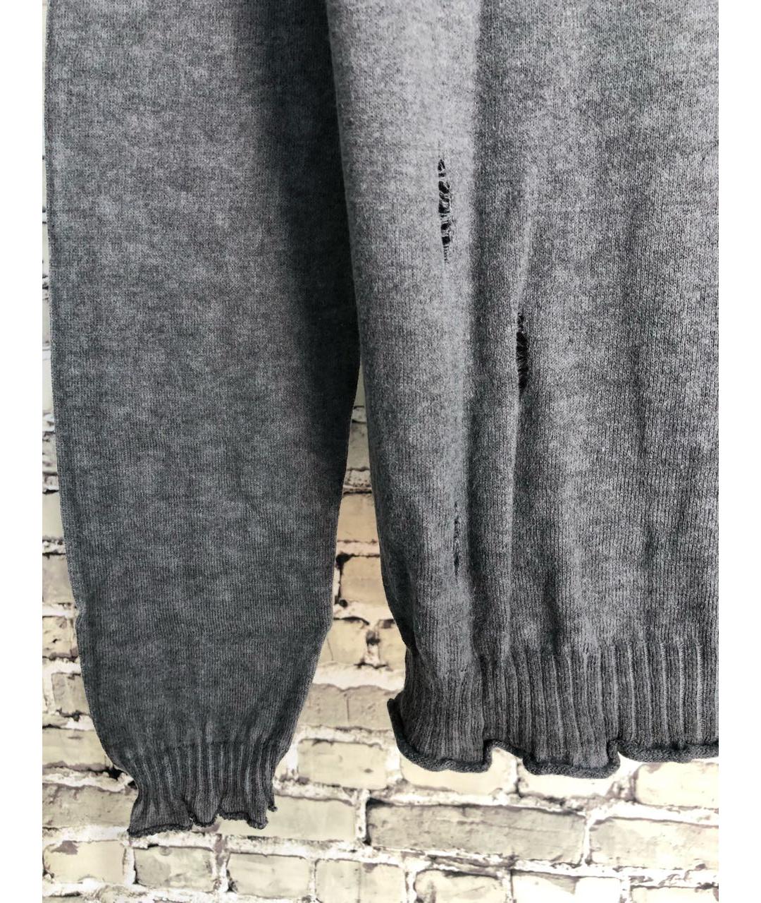 PAOLO PECORA Серый хлопковый джемпер / свитер, фото 6