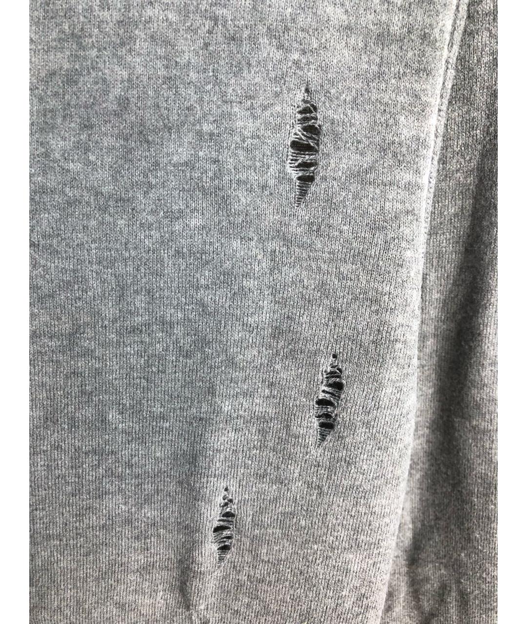 PAOLO PECORA Серый хлопковый джемпер / свитер, фото 4