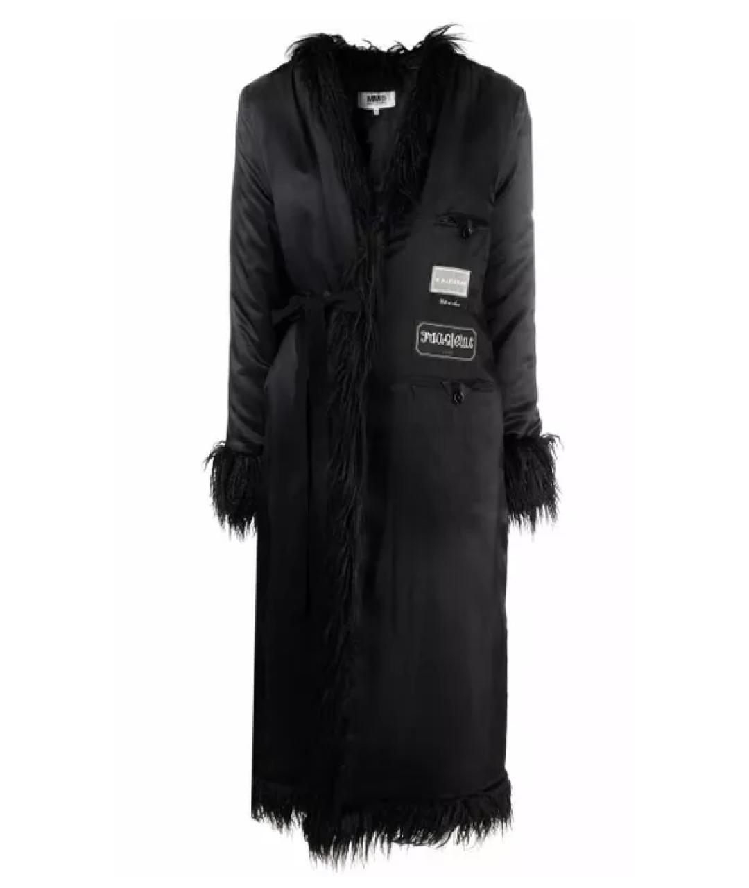 MM6 MAISON MARGIELA Черное вискозное пальто, фото 1