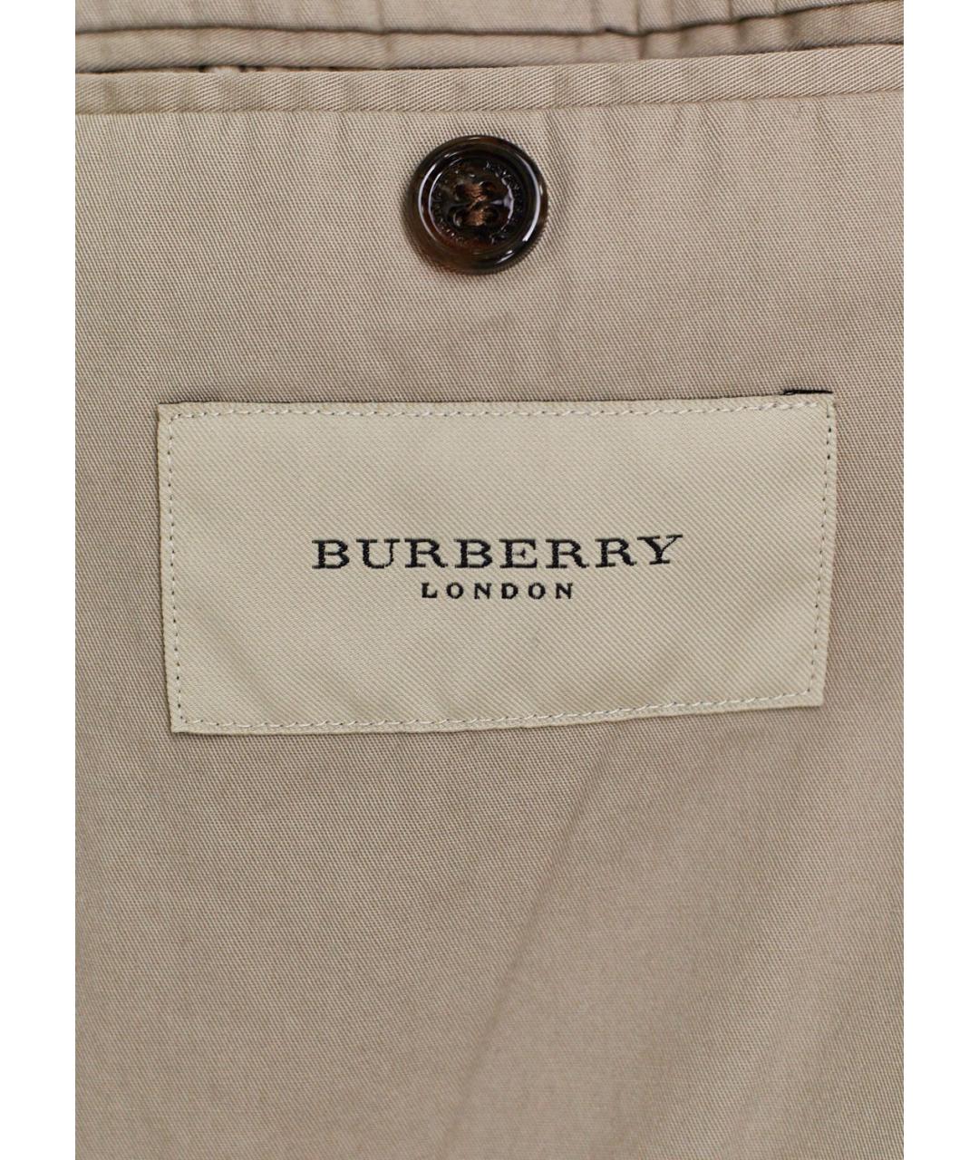 BURBERRY Серый хлопковый пиджак, фото 3