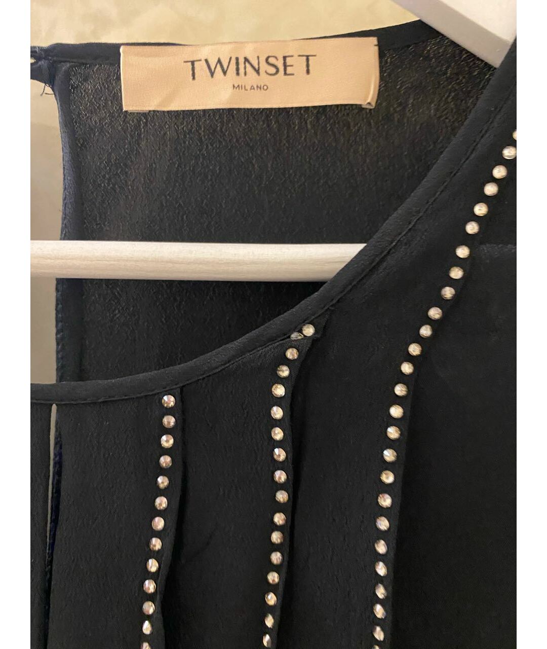 TWIN-SET Черное коктейльное платье, фото 2