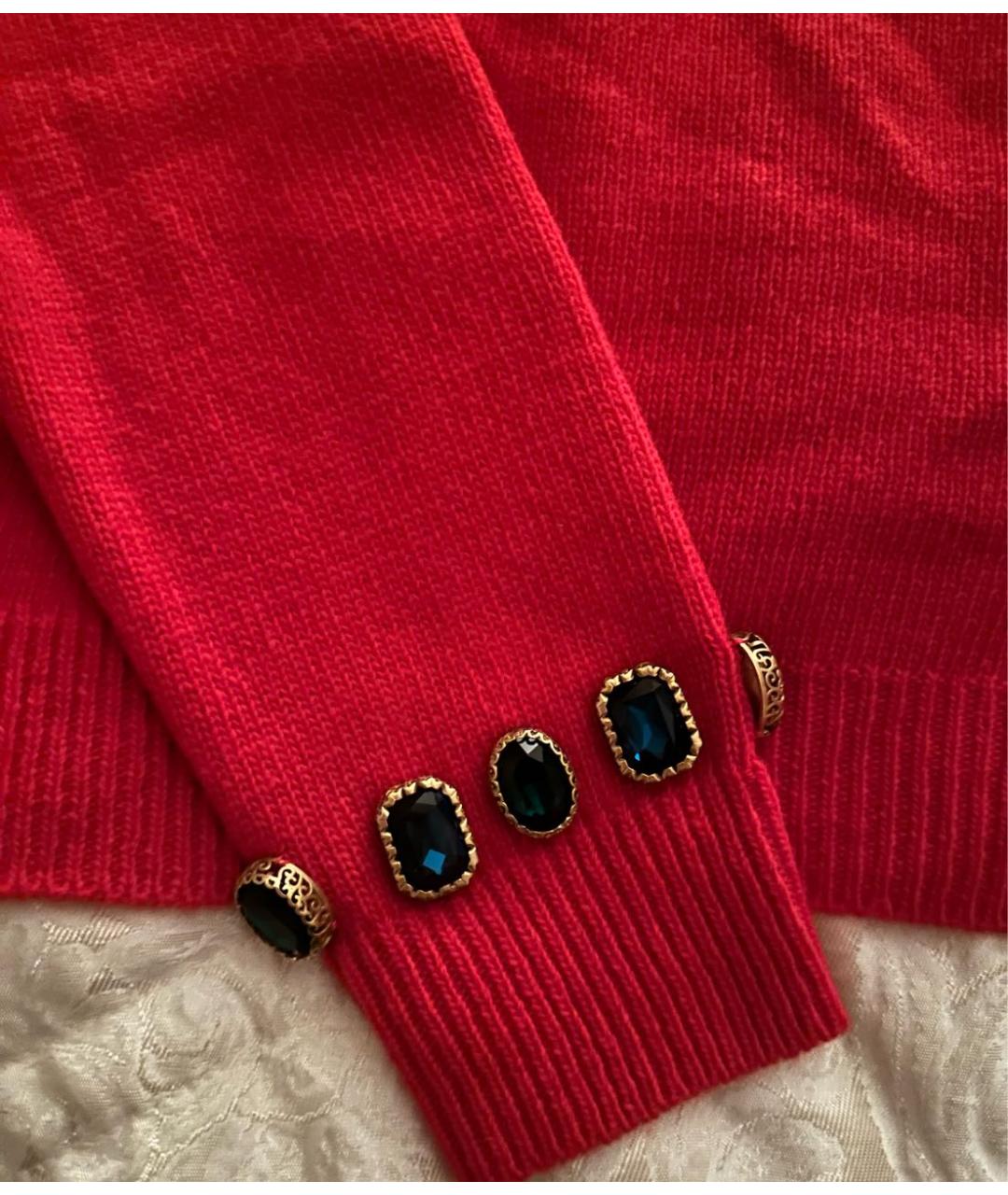 GUCCI Красный шерстяной джемпер / свитер, фото 7