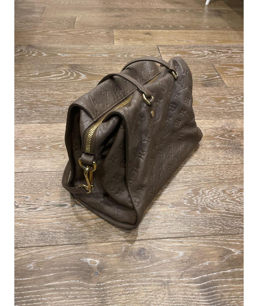 LOUIS VUITTON Коричневая кожаная сумка через плечо, фото 2