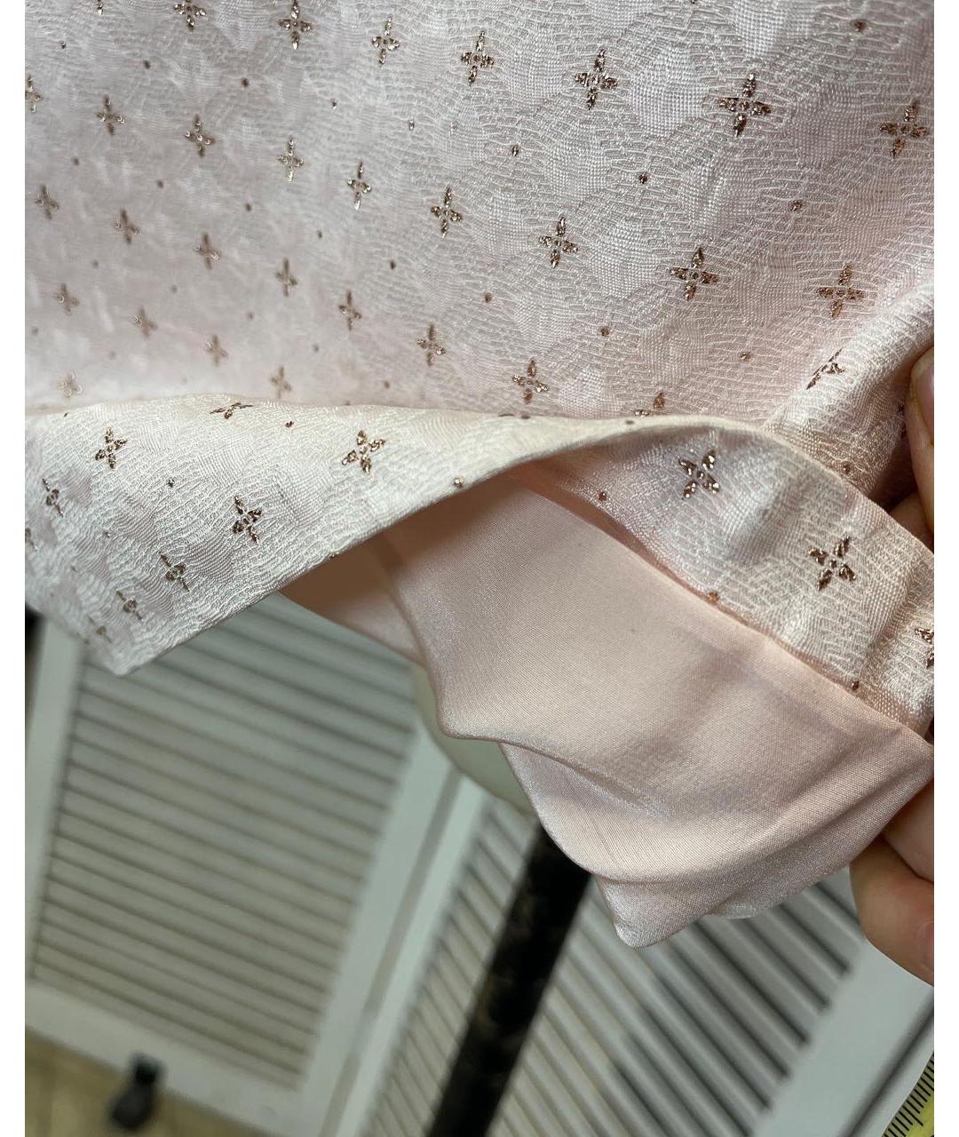 A LA RUSSE Розовая шелковая юбка мини, фото 2