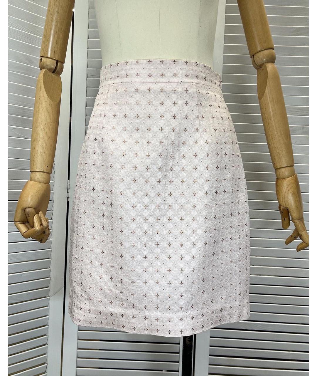 A LA RUSSE Розовая шелковая юбка мини, фото 8